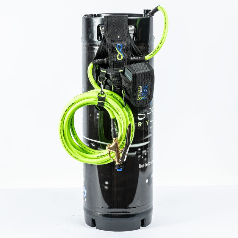 Tru Spray System Electronic Airless Sprayer Riptide plus 5 gallon Tint Keg Spray Tank custom graphic battery and charger brass trigger and Truflex hose