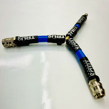 Load image into Gallery viewer, TRU Spray Systesm TRU DUO Dual Hose connector with quick connects stainless steel blue
