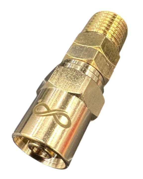 TRU Brass 1/4" Hose Swivel reusable