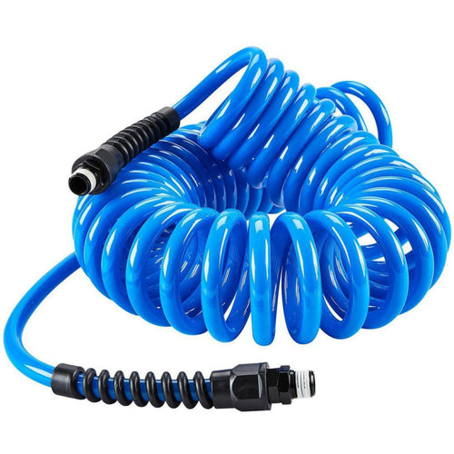 25 ft blue recoil hose with swivel