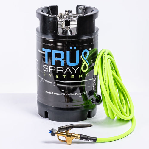 TRU Spray Systems OASiS X 2.5 Gallon Tint Keg Spray Tank Pressurized TRUFlex Hose Brass Trigger logo