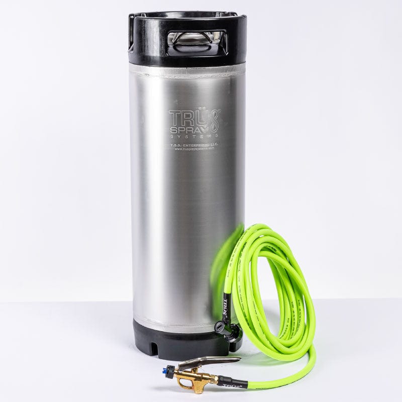 5 GALLON TRU X TRADITIONAL PRESSURIZED COMPLETE NAKED TINT KEG SPRAYER TANK BRASS SPRAYER