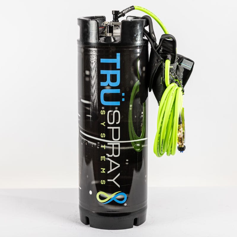Tru Spray System Electronic Airless Sprayer Riptide plus 5 gallon Tint Keg Spray Tank custom graphic battery and charger brass trigger and Truflex hose