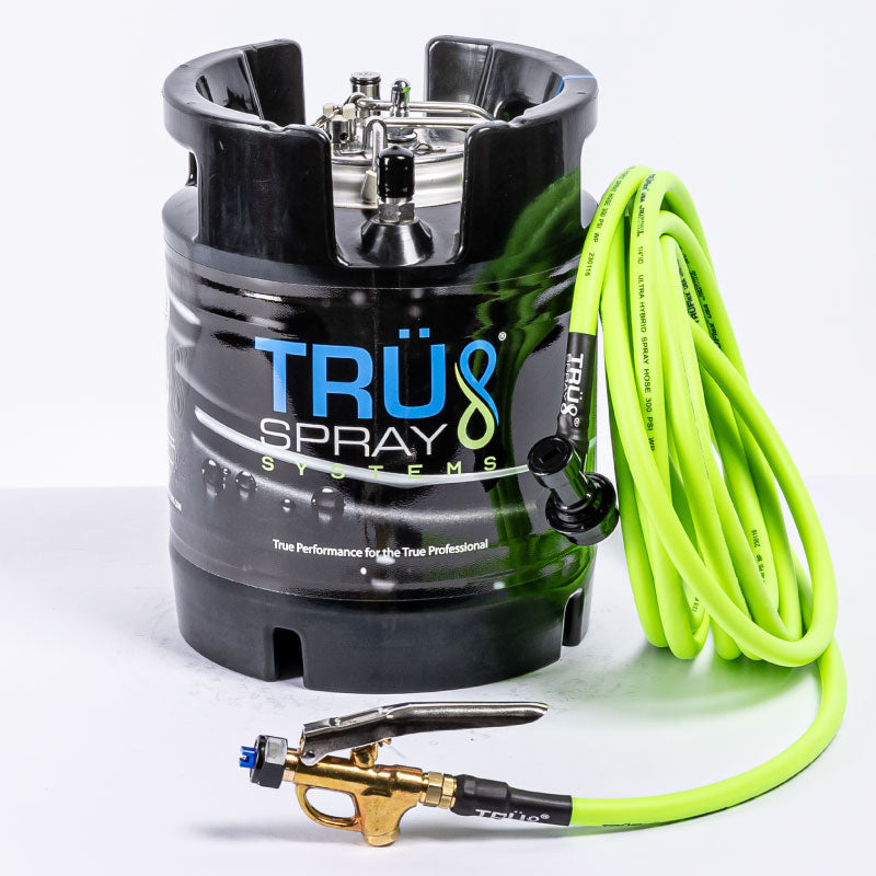 TRU Spray System 1.75 gallon Hydra X traditional pressurized tint keg spray tank with TRUFlex Hose