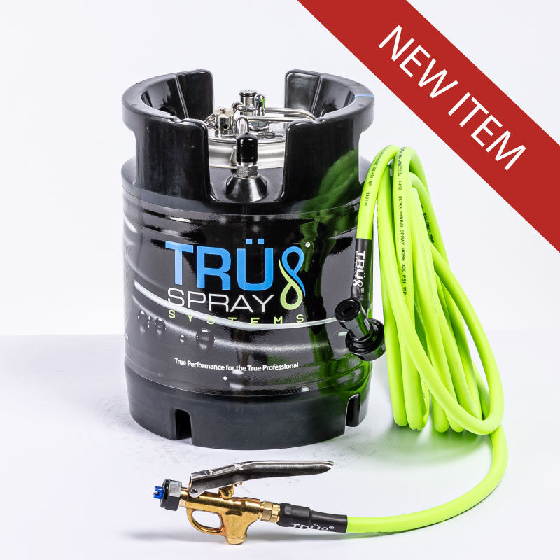 TRU Spray System 1.75 gallon Hydra X traditional pressurized tint keg spray tank with TRUFlex Hose