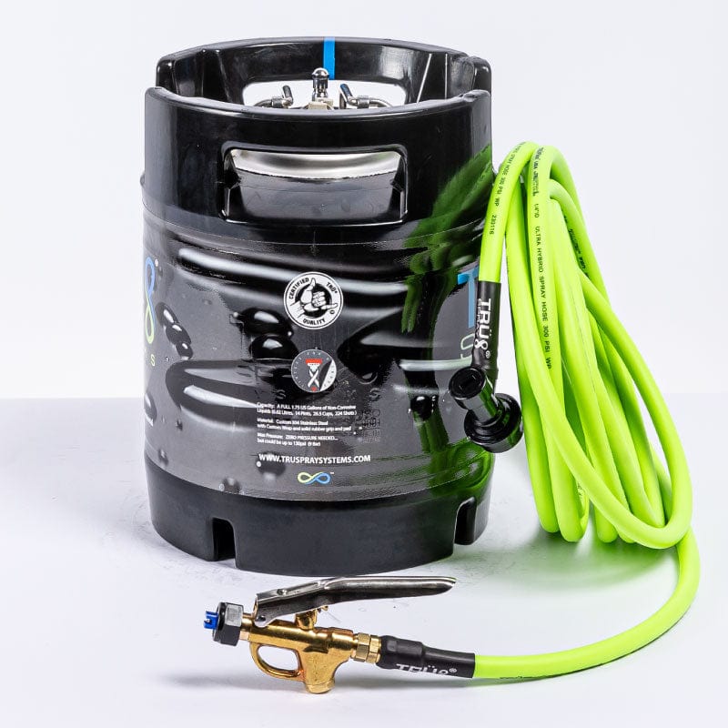 TRU Spray System 1.75 gallon Hydra X traditional pressurized tint keg spray tank with TRUFlex Hose