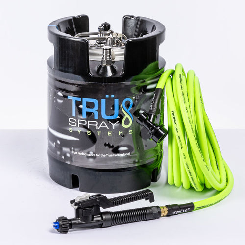 TRU Spray System 1.75 gallon Hydra X traditional pressurized tint keg spray tank with TRUFlex Hose