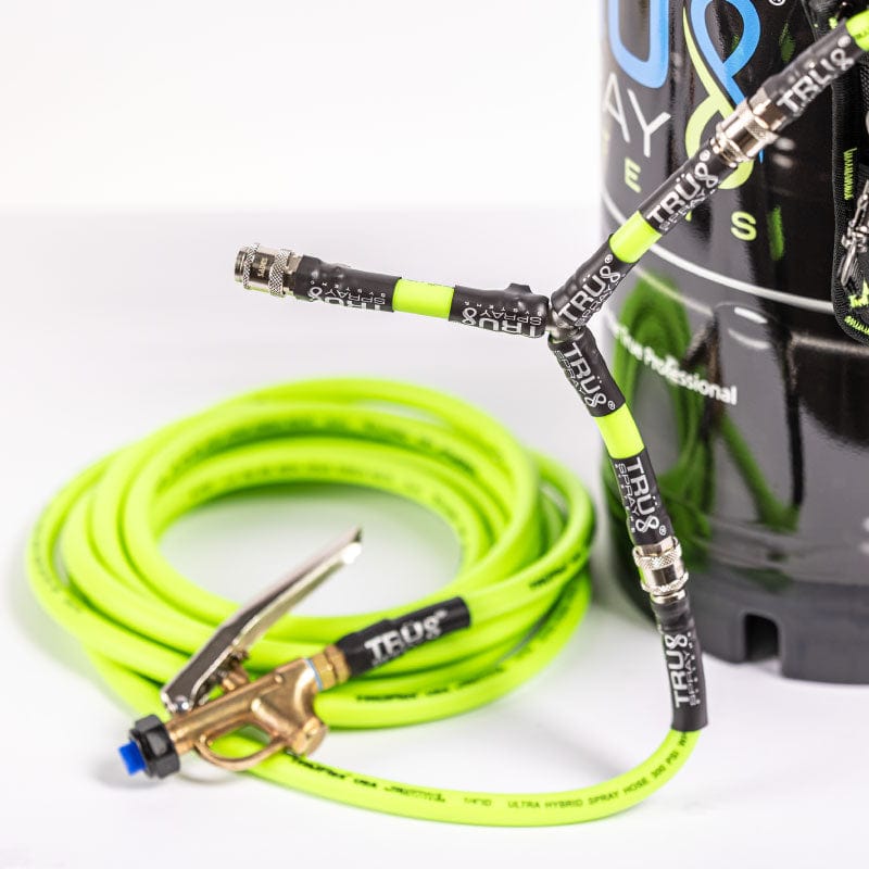 TRU Spray Systesm TRU DUO Dual Hose connector with quick connects stainless steel TRUFlex Hose