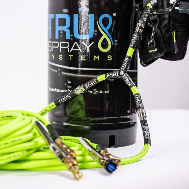 TRU Spray Systesm TRU DUO Dual Hose connector with quick connects stainless steel TRUFlex Hose