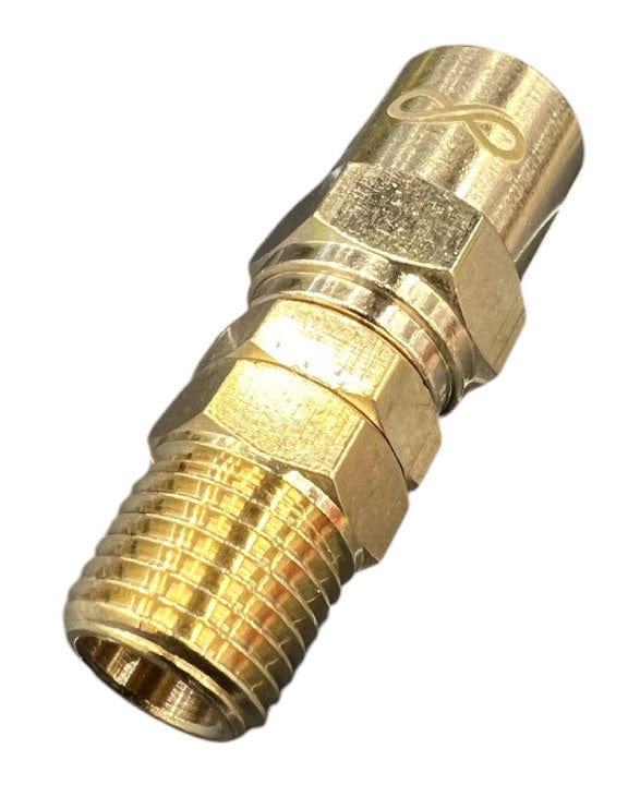 TRU Brass 1/4" Hose Swivel reusable