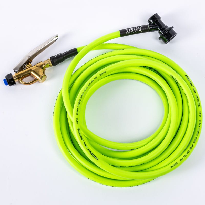 TRUFlex Hose tint keg tank sprayer set up with Tee Jet brass spray spray trigger