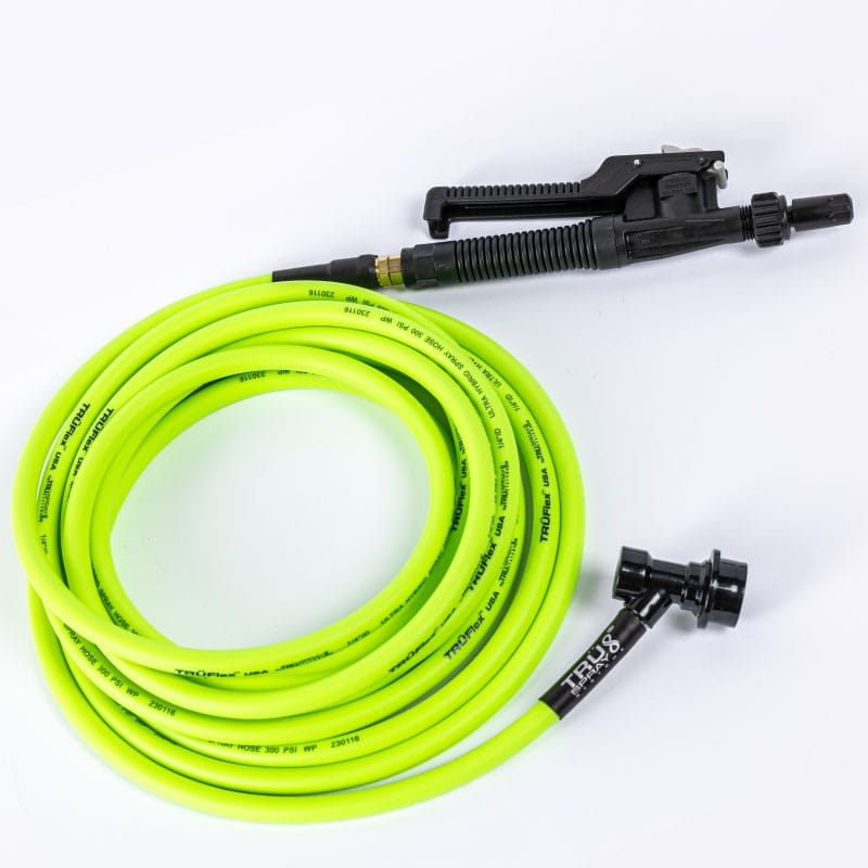 TRUFlex Hose tint keg tank sprayer set up with Tee Jet plastic polyjet spray spray trigger