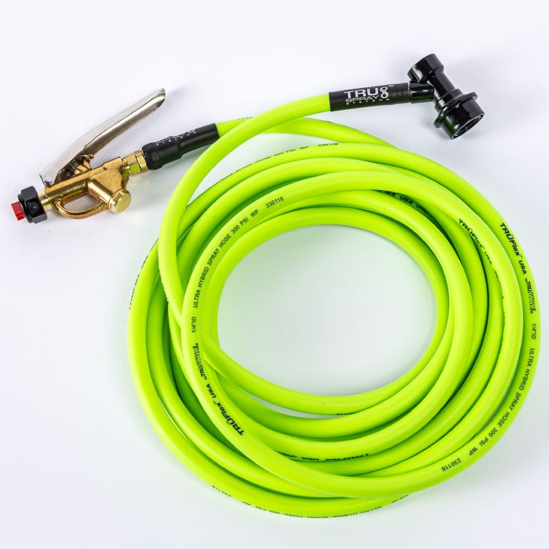 TRUFlex Hose tint keg tank sprayer set up with Tee Jet brass spray spray trigger