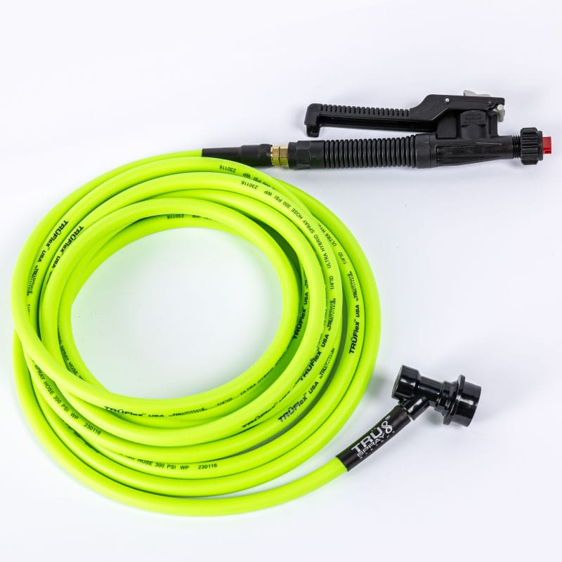 TRUFlex Hose tint keg tank sprayer set up with Tee Jet plastic polyjet spray spray trigger